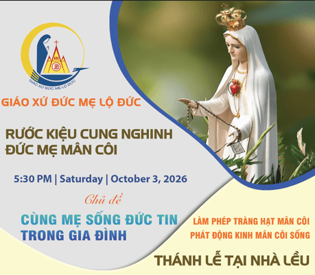 Rước Kiệu Cung Nghinh Đức Mẹ Mân Côi